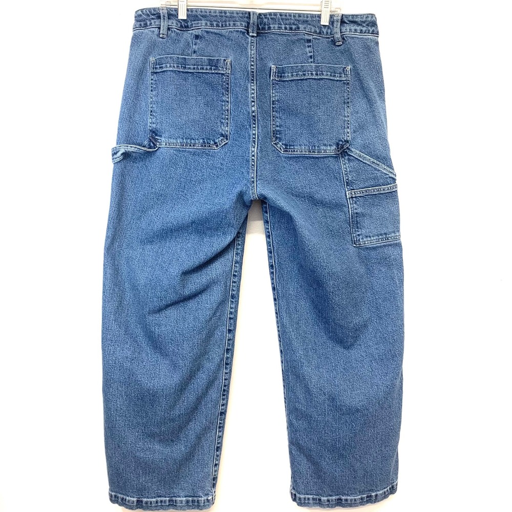 Torrid Carpenter High-Rise Denim Jeans Straight Sz 16 Blue Utility Streetwear